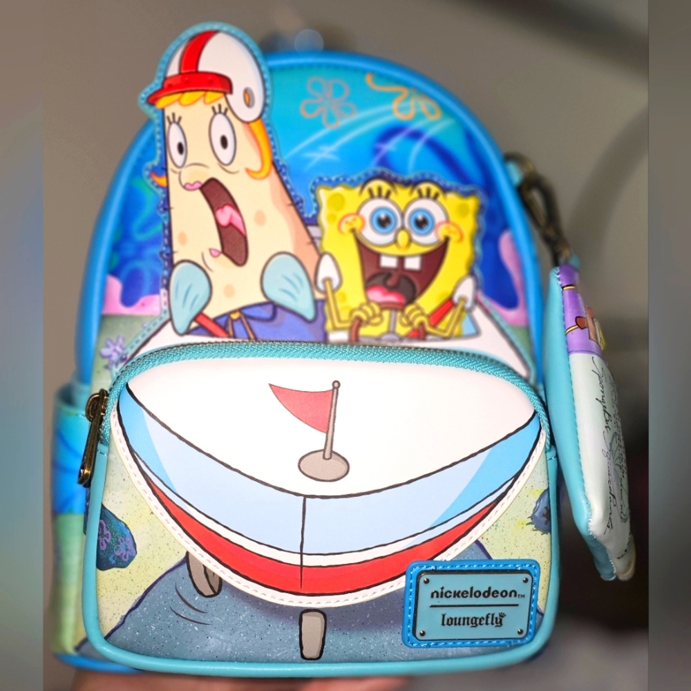 Brand New! Loungefly SpongeBob SquarePants Boating School Mini Backpack - Picture 1 of 6